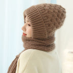 Wintermuts En Halsbeschermer Met Warm Fleece En Elastisch Strickontwerp