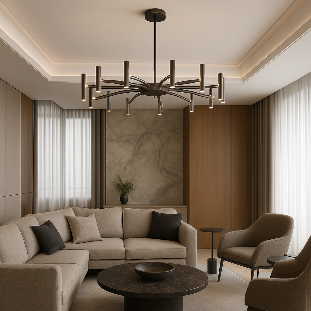 Moderne kroonluchter met 12 lichtpunten
