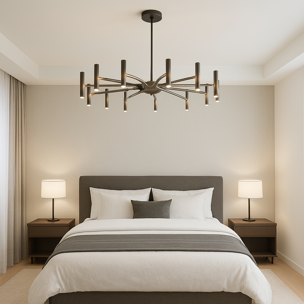 Moderne kroonluchter met 12 lichtpunten