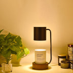 Tafellamp met Waxverwarmer en Houten Basis