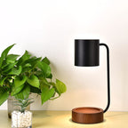Tafellamp met Waxverwarmer en Houten Basis