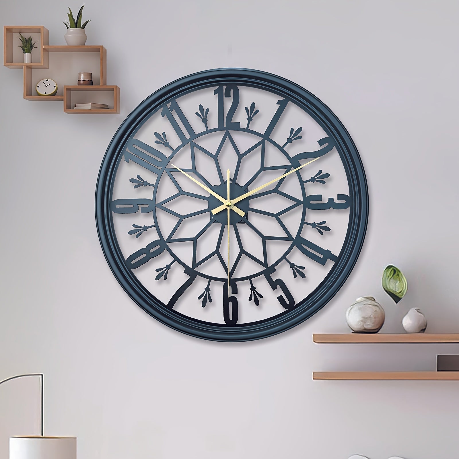 Metalen Wandklok met Stil Mechanisme