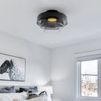 Glazen Plafondlamp Met Gelaagde Vorm En Moderne Sfeerverlichting
