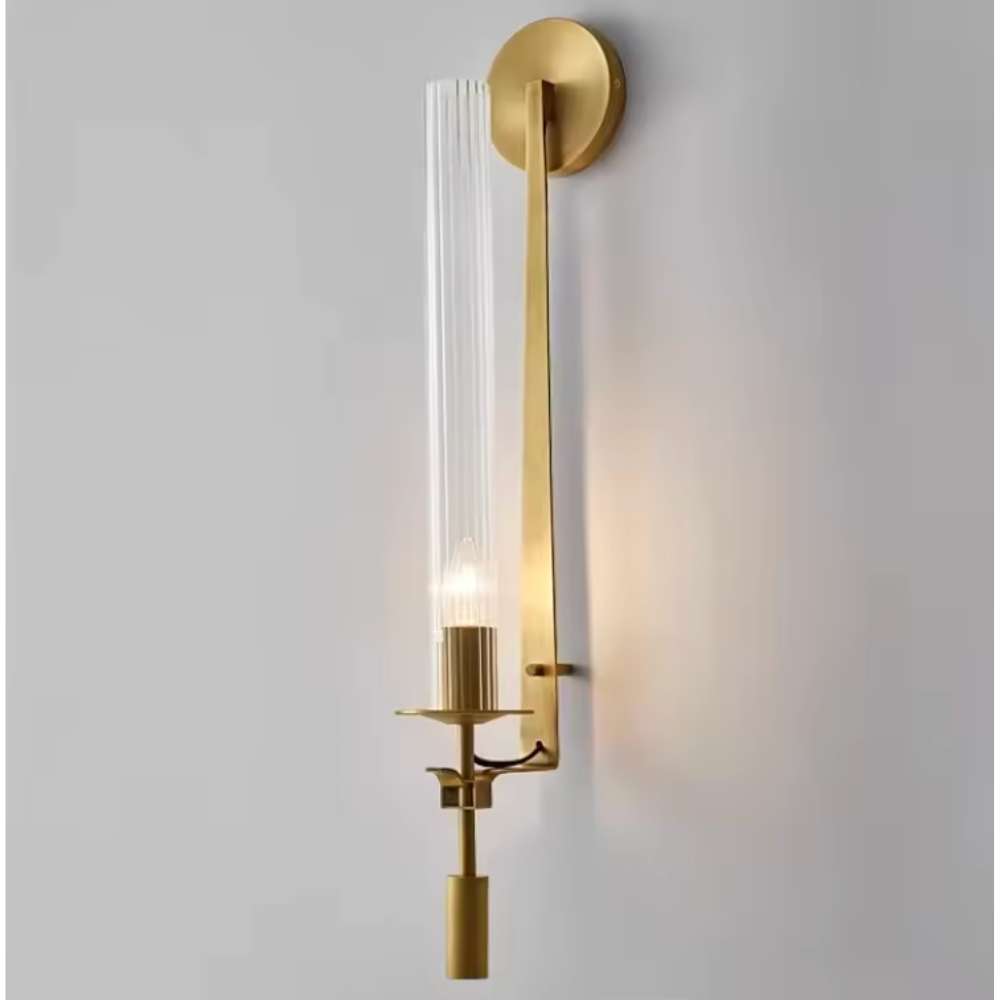 Wandlamp met Verticale Glasstructuur en Zachte Moderne Sfeerverlichting