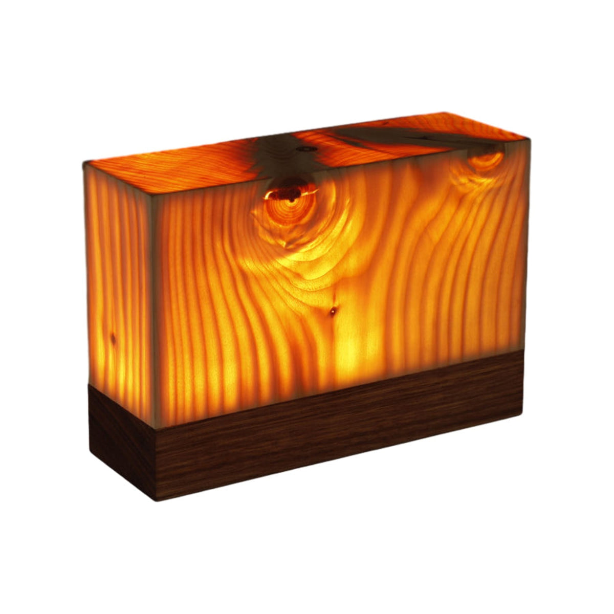 Houten Tafellamp Met Warm Licht En Snoerloos Ontwerp Voor Gezellige Hoeken