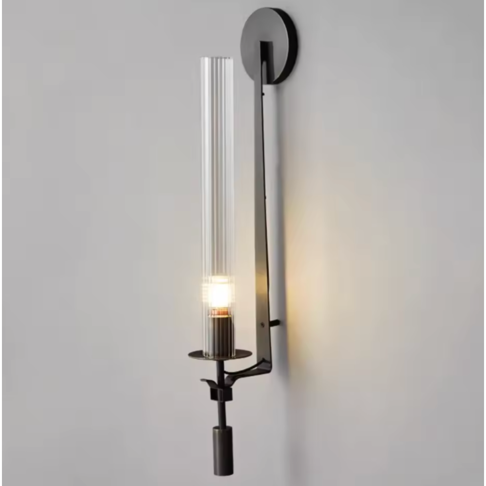Wandlamp met Verticale Glasstructuur en Zachte Moderne Sfeerverlichting
