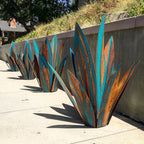 Metalen agave tuinsculptuur voor een decoratief tuinaccent