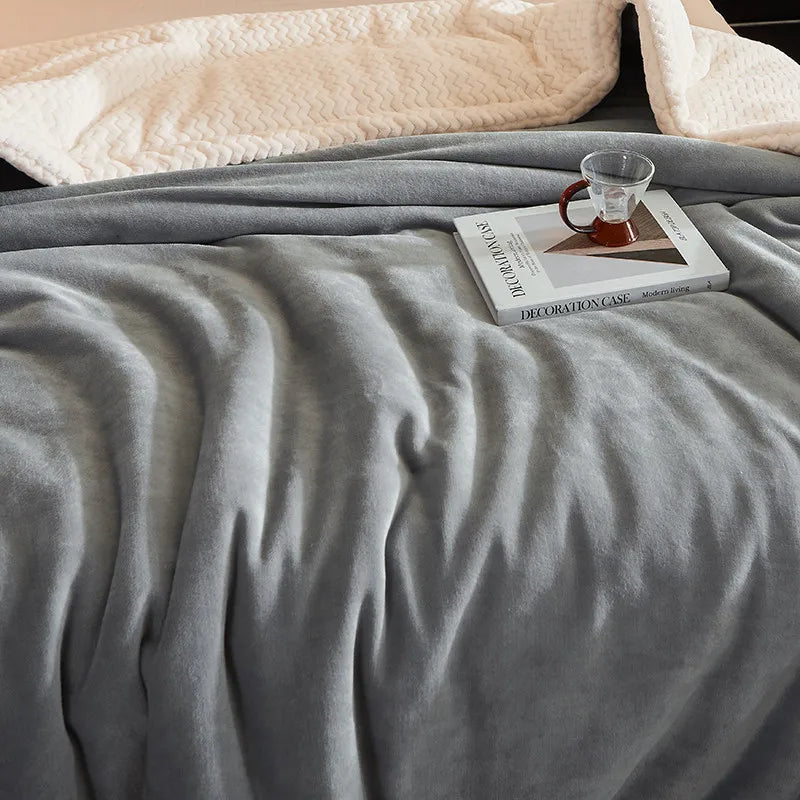 Winter Fleece Deken Met Zachte Structuur En Warme Comfortlaag