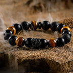 Kralenarmband met Ronde Kralen en Decoratieve Tussenkraal