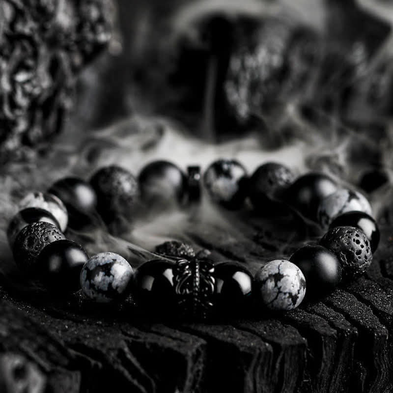 Kralenarmband met Ronde Kralen en Decoratieve Tussenkraal