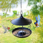 Metalen Vogelfeeder met Hanghaak en Beschermend Dak