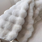 Rond Bubble Vloerkleed met Zachte Fleece Structuur