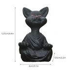 Meditatie Kat Beeldje van Resin met Symbolische Betekenis
