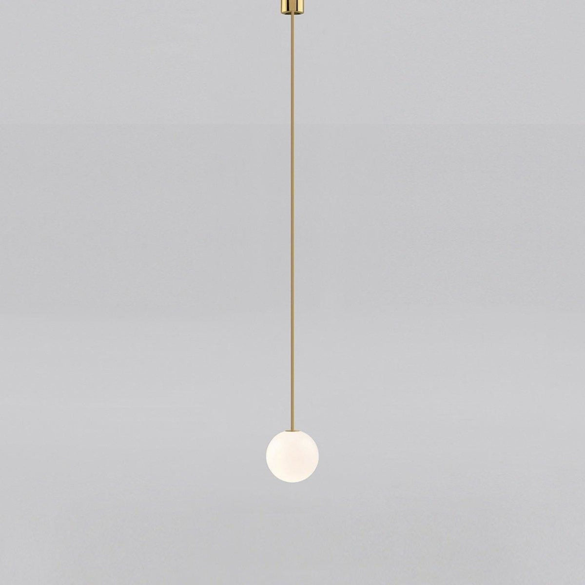 Glazen Hanglamp Met Glanzende Kap En Compact Ontwerp Voor Moderne Sfeerlicht