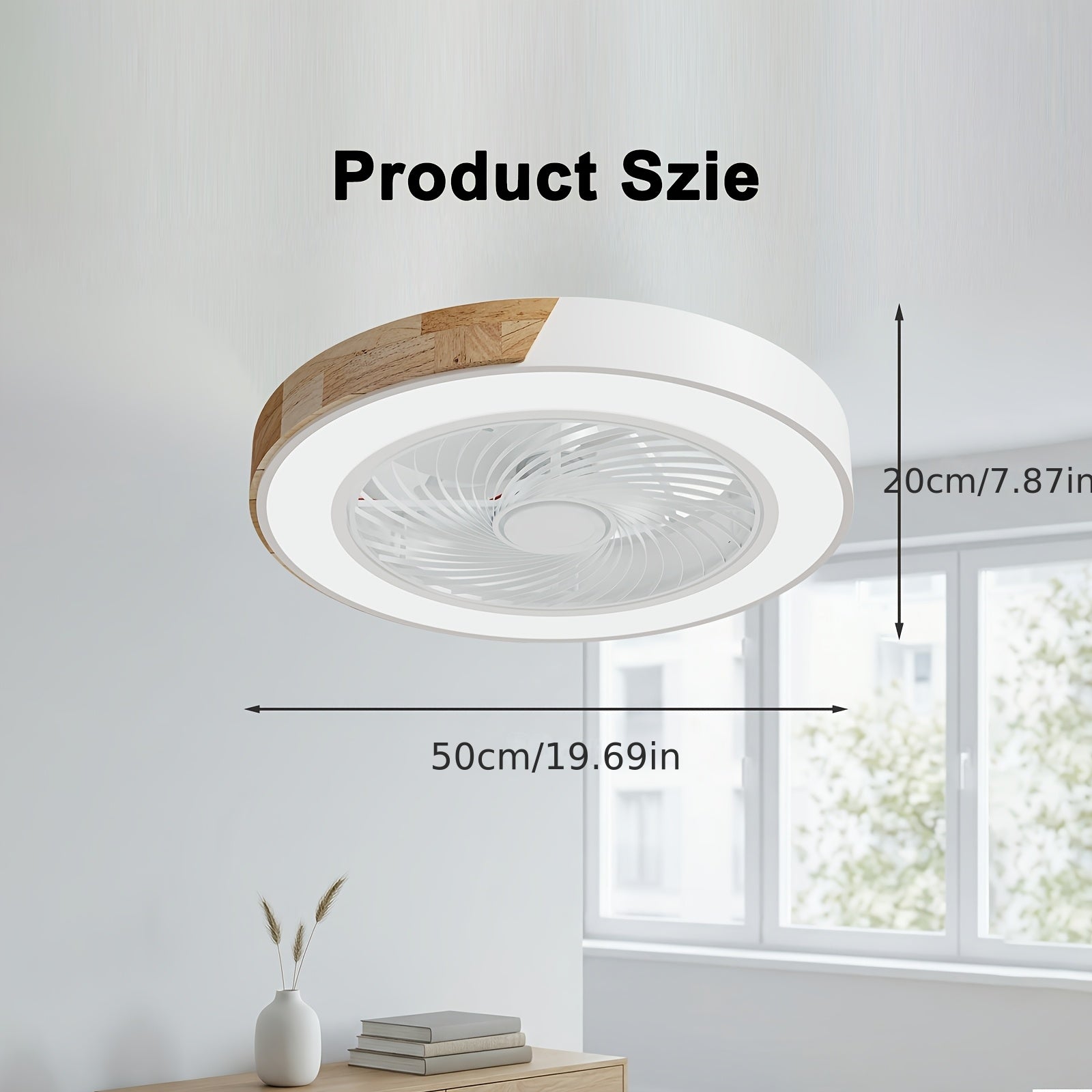 LED Plafondventilator met Dimbare Verlichting en Afstandsbediening