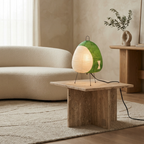 Japanse Tafellamp of Vloerlamp met Organische Papieren Vorm en Warme Sfeerverlichting