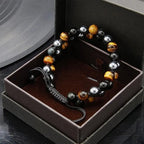 Dubbel Laags Kristallen Armband met Elastische Pasvorm en Luxe Geschenkdoos