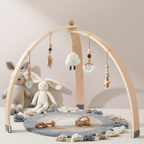 Activiteitenboog met Houten Frame en Sensorisch Hangspeelgoed
