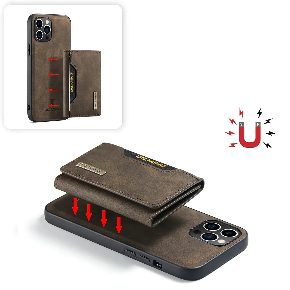Telefoonhoes Met Magnetische Portemonnee En Dagelijkse Volledige Bescherming
