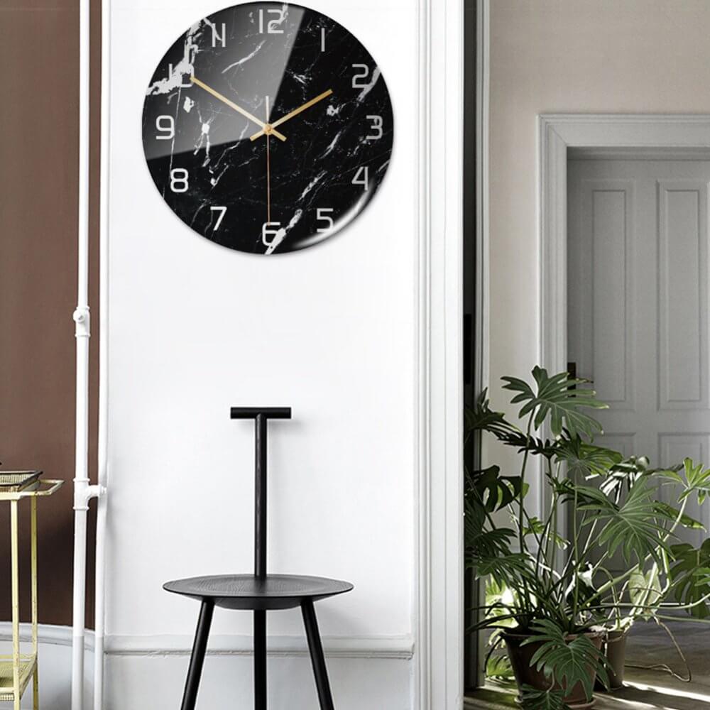 Wandklok Marmorlook Stil Elegant Tijdloos Interieuraccent