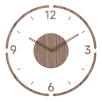 Acryl Wandklok met Houten Accent en Stil Uurwerk