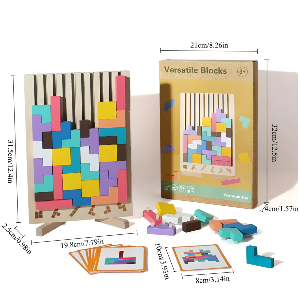 Montessori Balansspel Van Hout Met Uitdagende Stapelkaarten