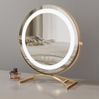 Make-upspiegel met Dimbare LED-Rand en Draaibaar Frame voor Kaptafel