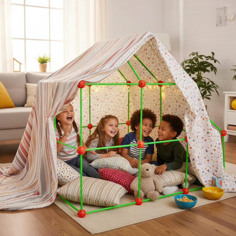 Bouwset Voor Creatieve Kinderavonturen Met Stabiele Stangen En Kogelverbindingen