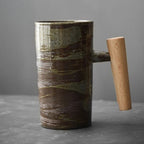 Keramische Mok met Natuurlijke Afwerking en Comfortabele Handgreep