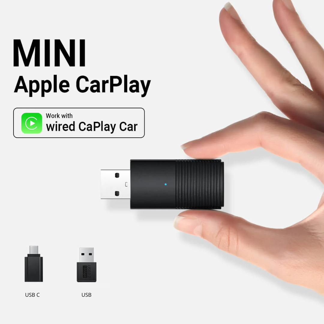 Draadloze CarPlay- en Android Auto-adapter met USB-aansluiting