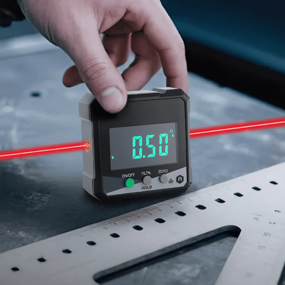 Digitale Hoekmeter Met Magnetische Basis En Lasergeleiding