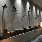 Wanddecoratie Set Met Hars Sculpturen En Dynamisch Klimontwerp