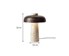 Minimalistische Tafellamp Met Natuurlijke Stenen Voet En Zacht LED-Licht