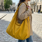 Schoudertas Textiel Slouchy Lichtgewicht Buitenpockets Ruim Comfortabel Ontwerp