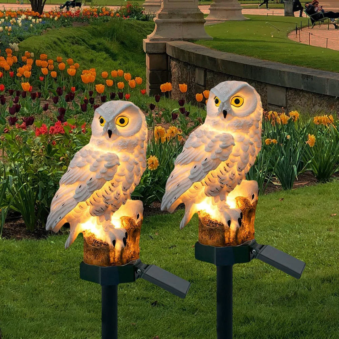 Solar Buitenlamp met Decoratieve Uilvorm