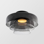 Glazen Plafondlamp Met Gelaagde Vorm En Moderne Sfeerverlichting