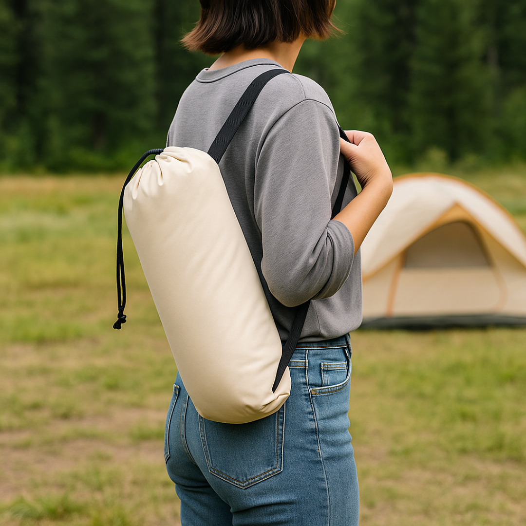 Opvouwbare Campingstoel met Rugleuning en Draagtas voor Outdoor Gebruik