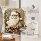 Velours Kerst Kussenhoes Met Feestelijk Winterdesign