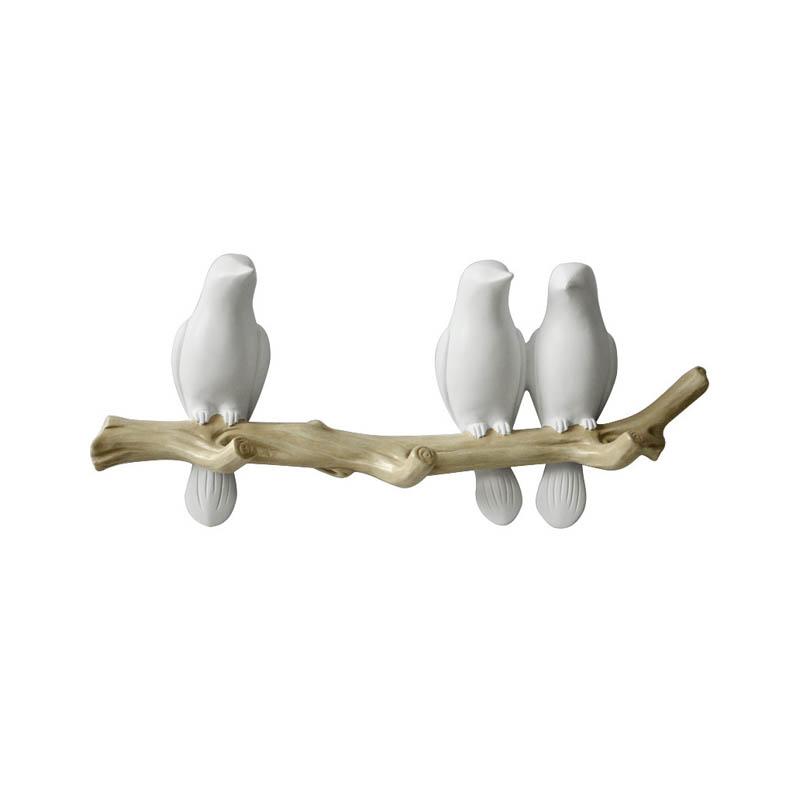 Decoratieve Vogels Wandhaak met Speelse Kapstokfunctie