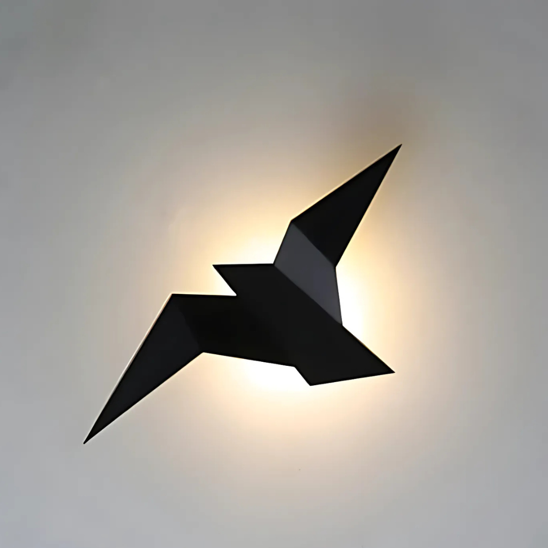 Origami Wandlamp met Warm LED‑Licht voor Moderne Wandverlichting Binnen