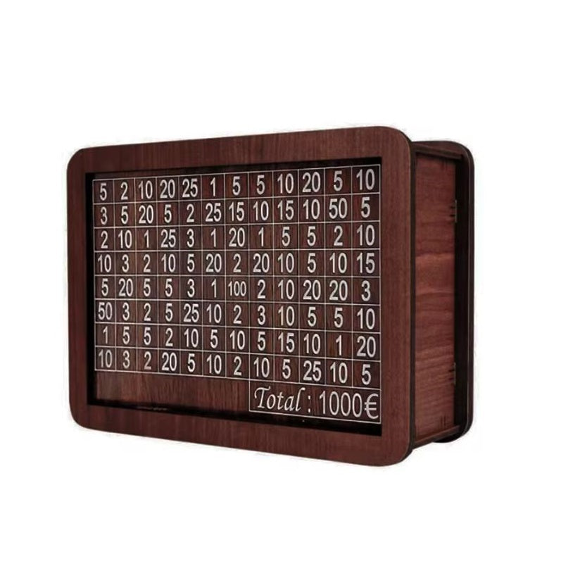 Houten Spaarpot met Gegraveerde Voorkant voor Duidelijke Doelen en Dagelijkse Motivatie
