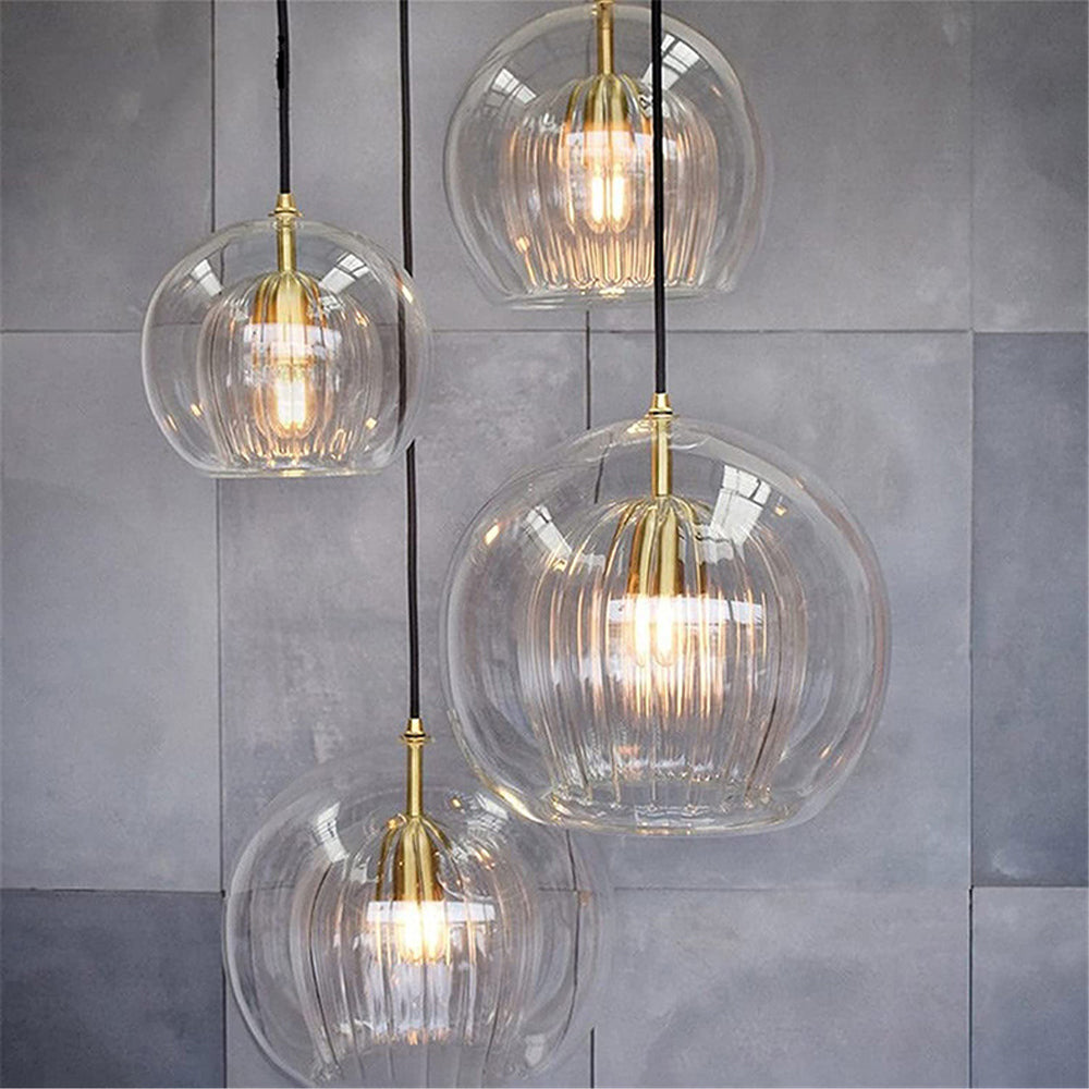 Hanglamp Met Glazen Bolkap In Transparant Of Amber