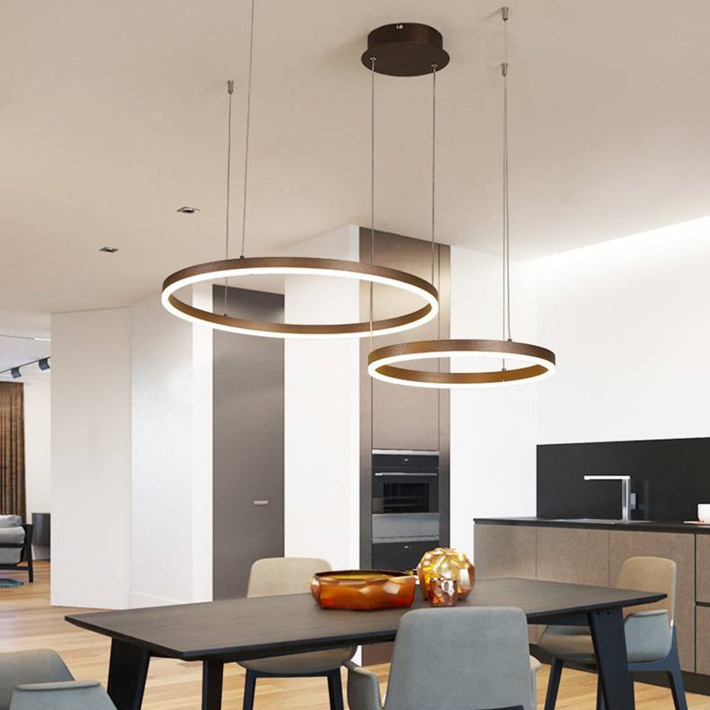 Ringhanglamp met LED‑Lichtverdeling en Verstelbare Ophanging