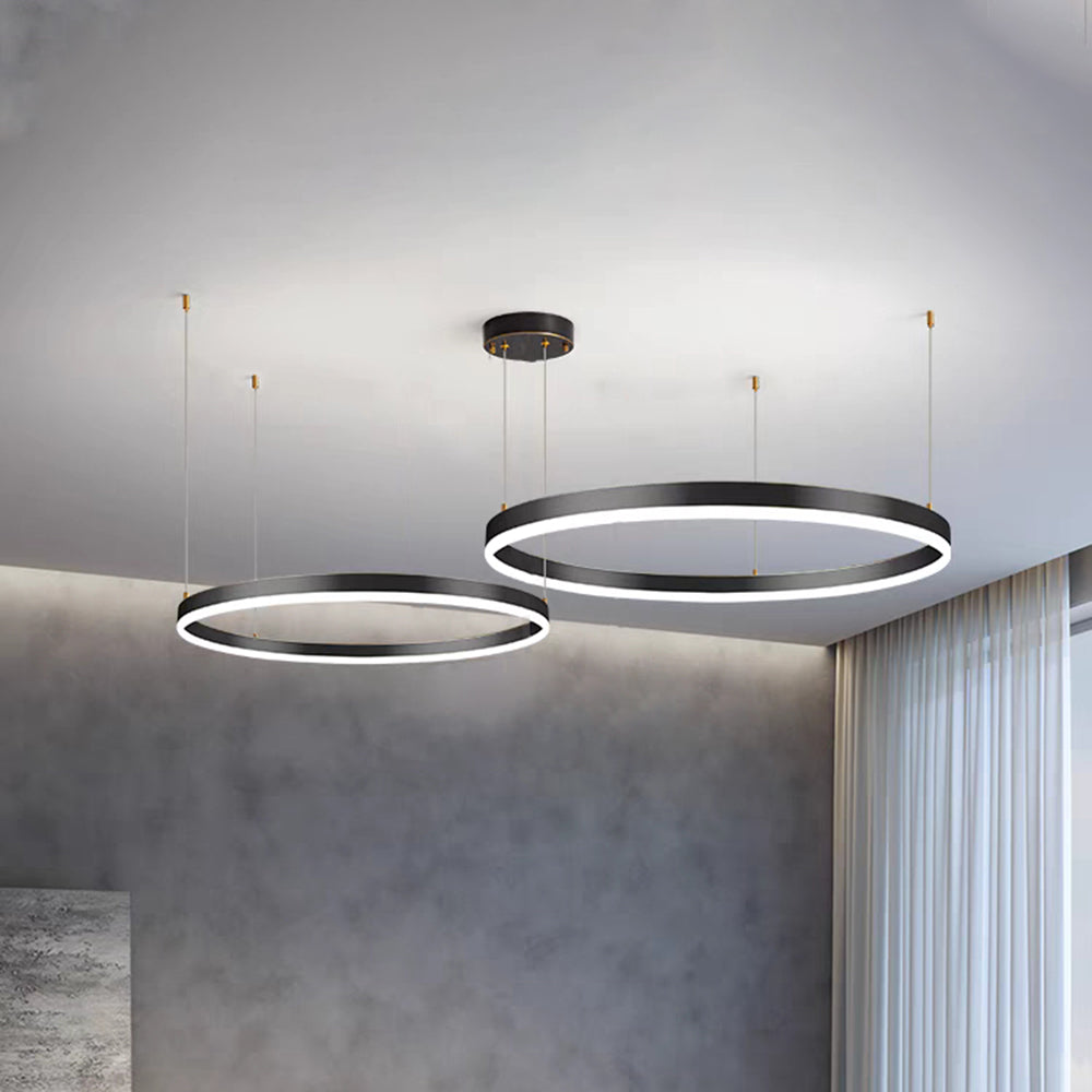 Ringhanglamp met LED‑Lichtverdeling en Verstelbare Ophanging