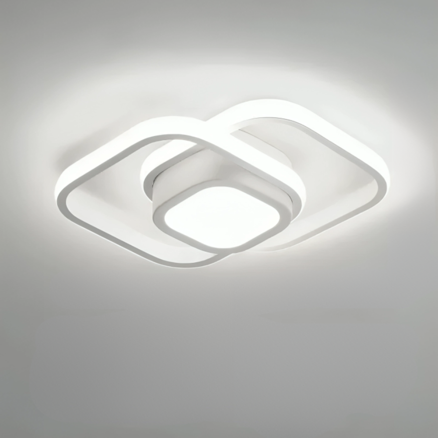 Kleine Moderne LED Plafondlamp met Innovatief 2‑Ringen Ontwerp voor Stijlvolle Binnenruimtes