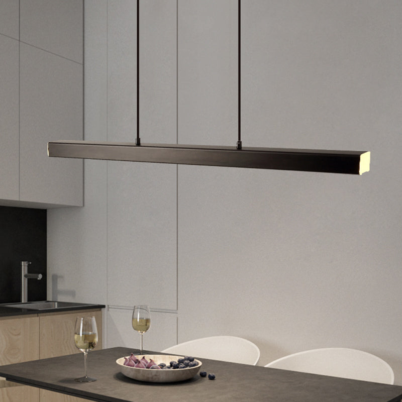 Lineaire Metalen LED Hanglamp Met Acrylkap
