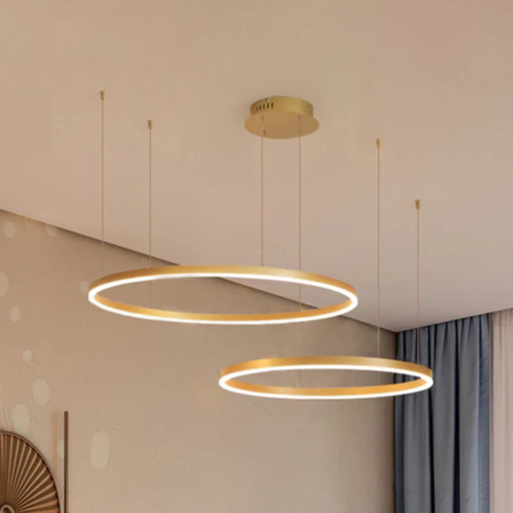 Ringhanglamp met LED‑Lichtverdeling en Verstelbare Ophanging