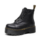 Leren Plateaulaarzen Met Comfortabele Zool