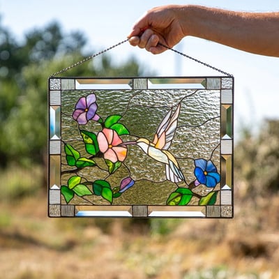Acryl Wanddecoratie Met Lichtreflectie En Metalen Ophanging