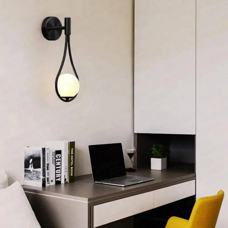 Nordic Wandlamp met Strakke IJzer‑Glas Constructie voor Moderne Sfeerverlichting